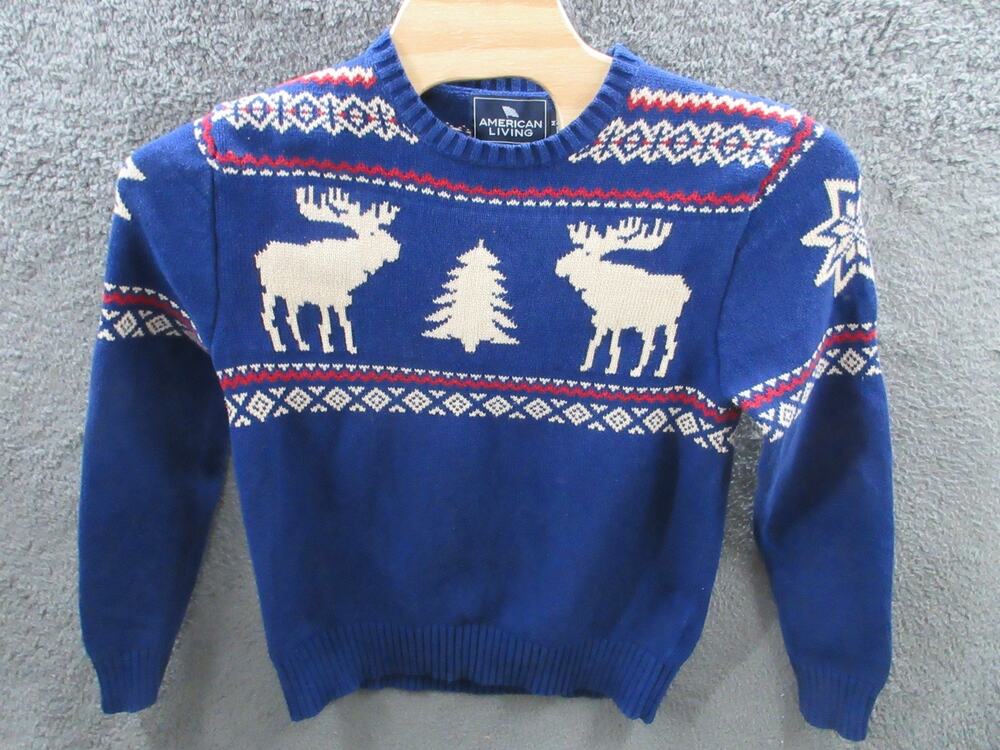 Vintage Nordic Style Fair Isle AMERICAN LIVING Reindeer Sweater Men's Medium